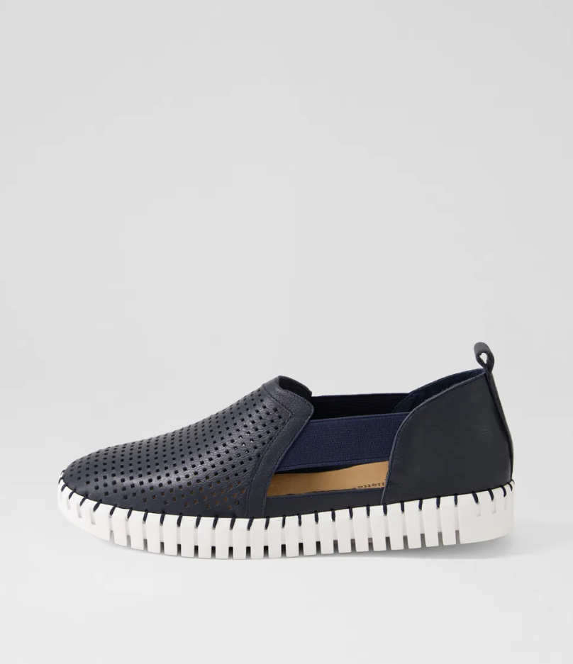 Parallel Culture Shoes and Fashion Online SNEAKERS DJANGO & JULIETTE HABIKI SLIP ON NAVY WHITE
