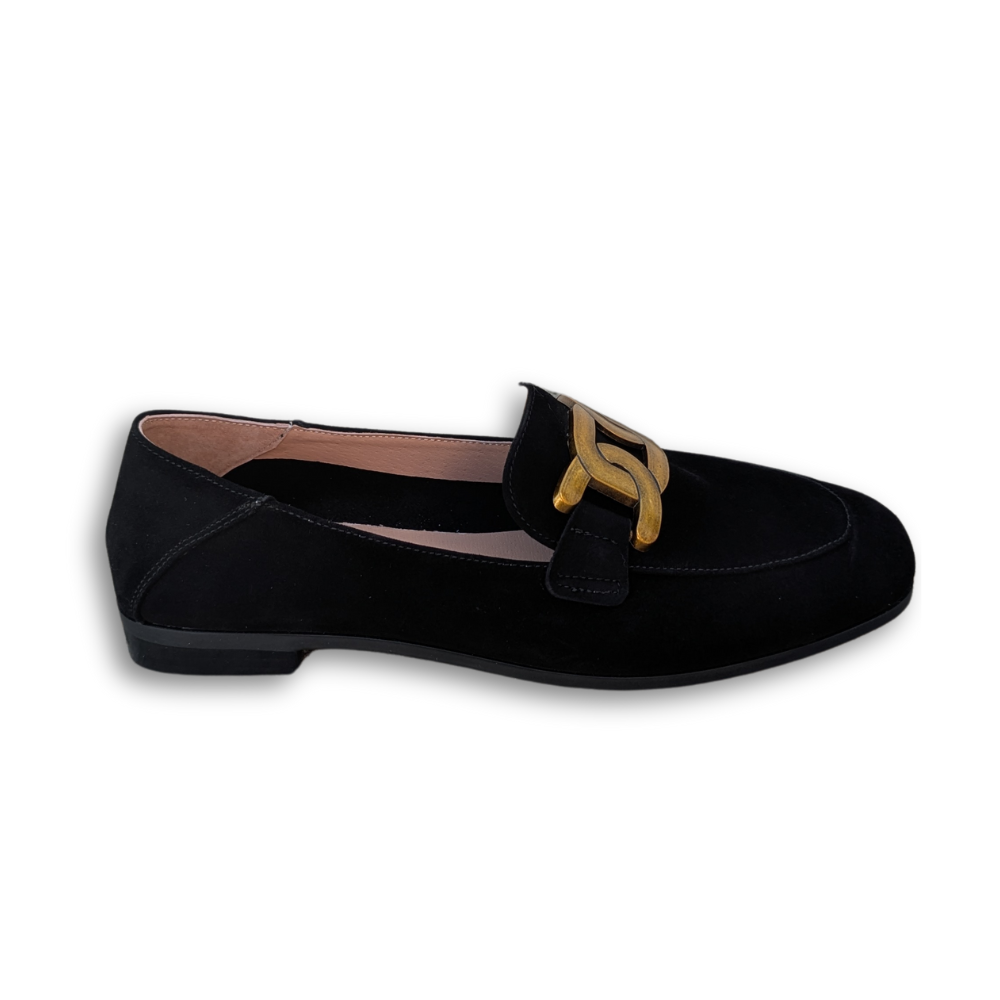 Parallel Culture Shoes and Fashion Online LOAFER EMMA KATE NICOLE LOAFER BLACK SUEDE