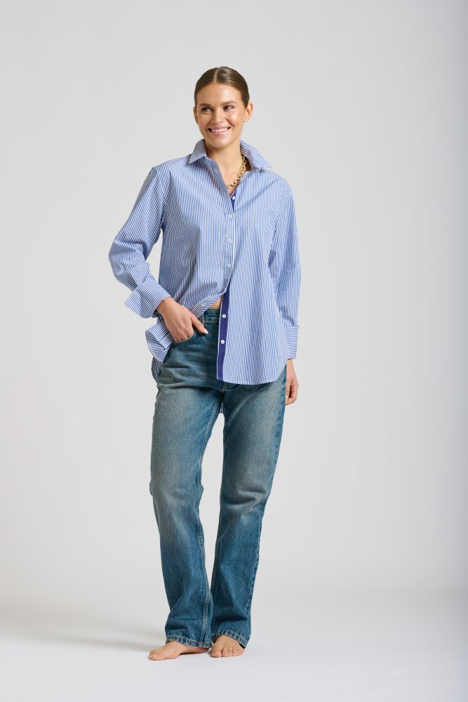 Parallel Culture Shoes and Fashion Online SHIRTS SHIRTY ELODIE SHIRT NAVY STRIPE