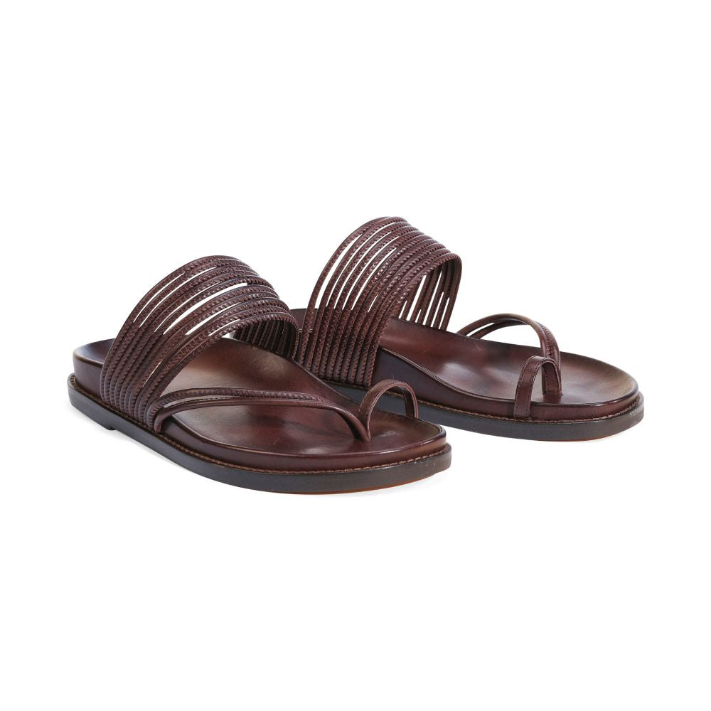 Parallel Culture Shoes and Fashion Online SLIDES EOS CARMELLE SLIDE CHESTNUT
