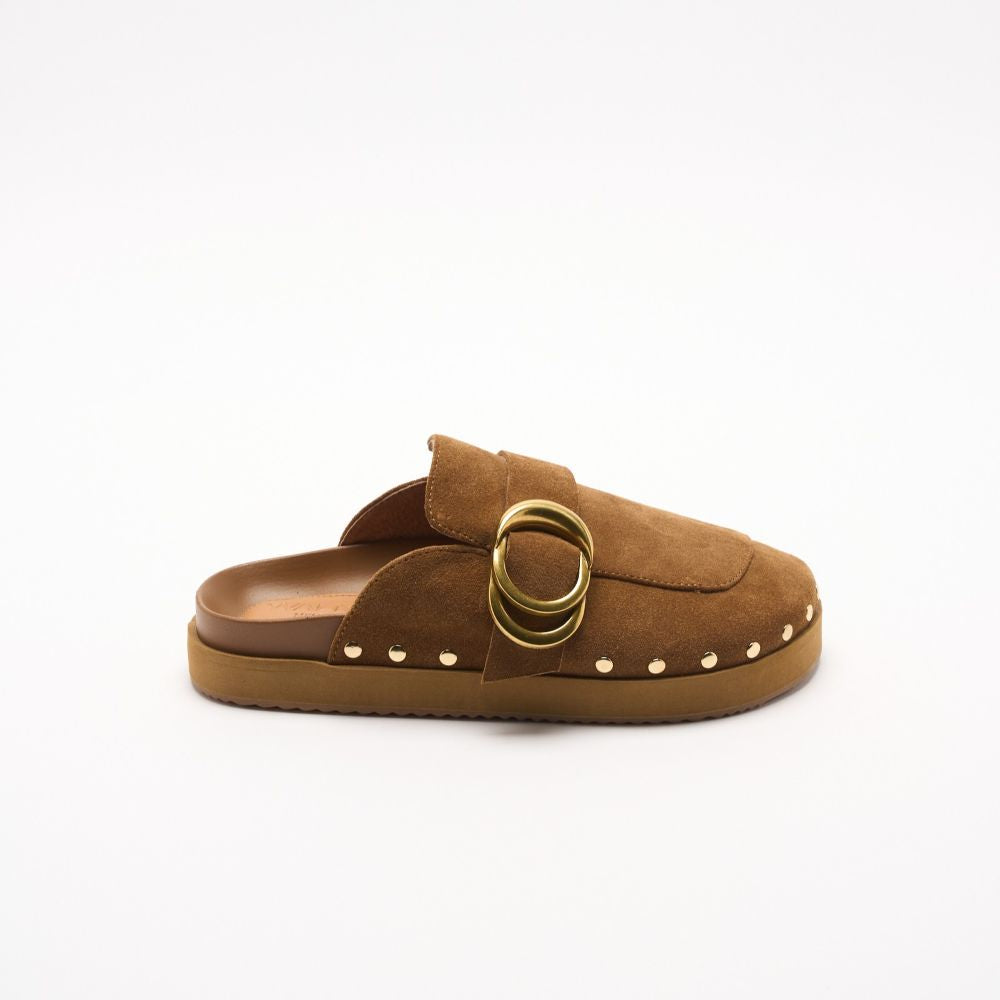 Parallel Culture Shoes and Fashion Online SLIDES WALNUT PASCAL MULE