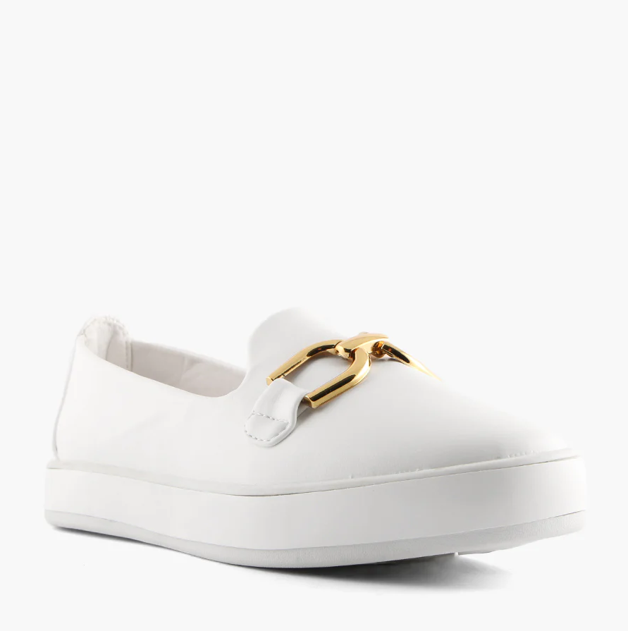 Parallel Culture Shoes and Fashion Online FLATS LAGUNA QUAYS NATYIA SLIP ON WHITE