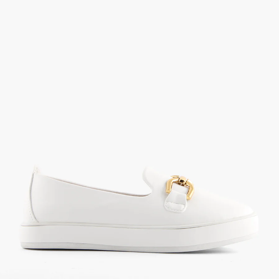 Parallel Culture Shoes and Fashion Online FLATS LAGUNA QUAYS NATYIA SLIP ON WHITE