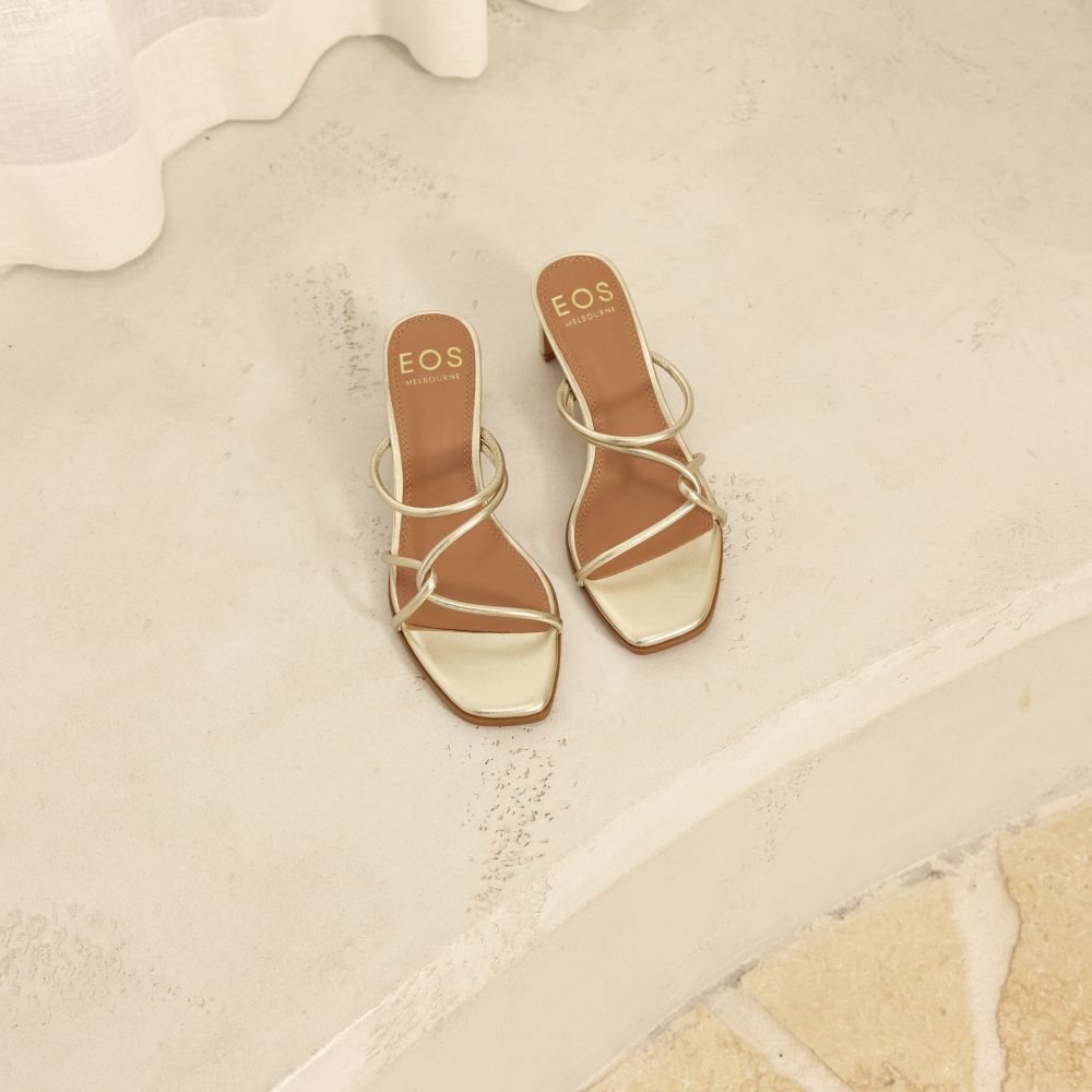 Parallel Culture Shoes and Fashion Online HEELS EOS VANSE HEEL SOFT GOLD