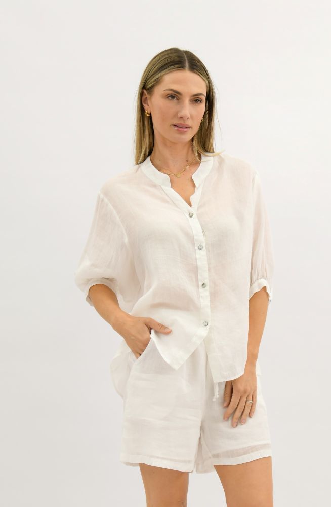 AURORA LINEN BUTTON SHIRT
