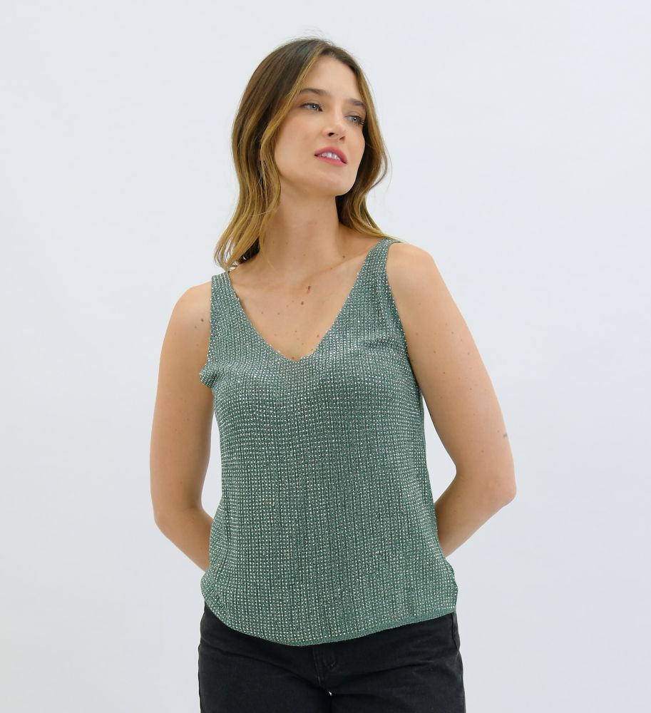 Parallel Culture Shoes and Fashion Online TOPS WORTHIER MOONLIIT LUREX TOP MINT
