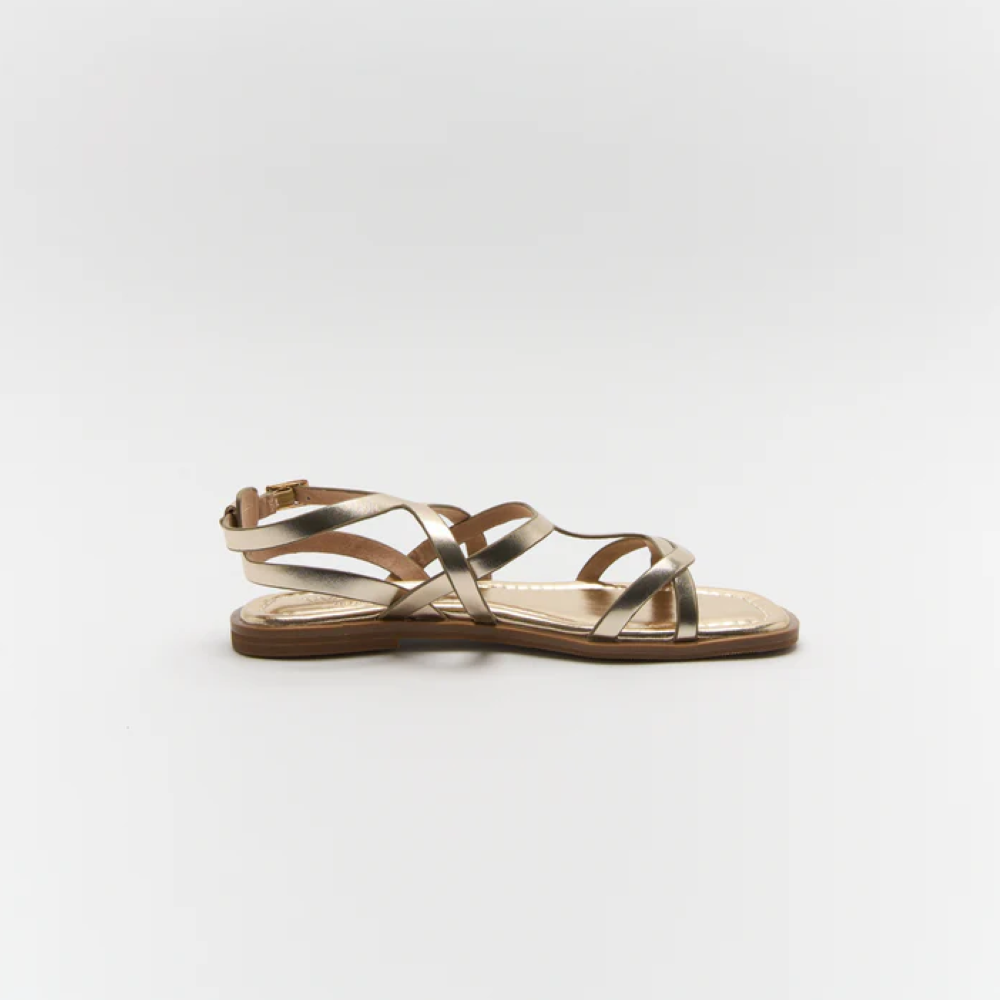 Parallel Culture Shoes and Fashion Online SANDALS WALNUT EDIE LEATHER SANDAL SOFT GOLD