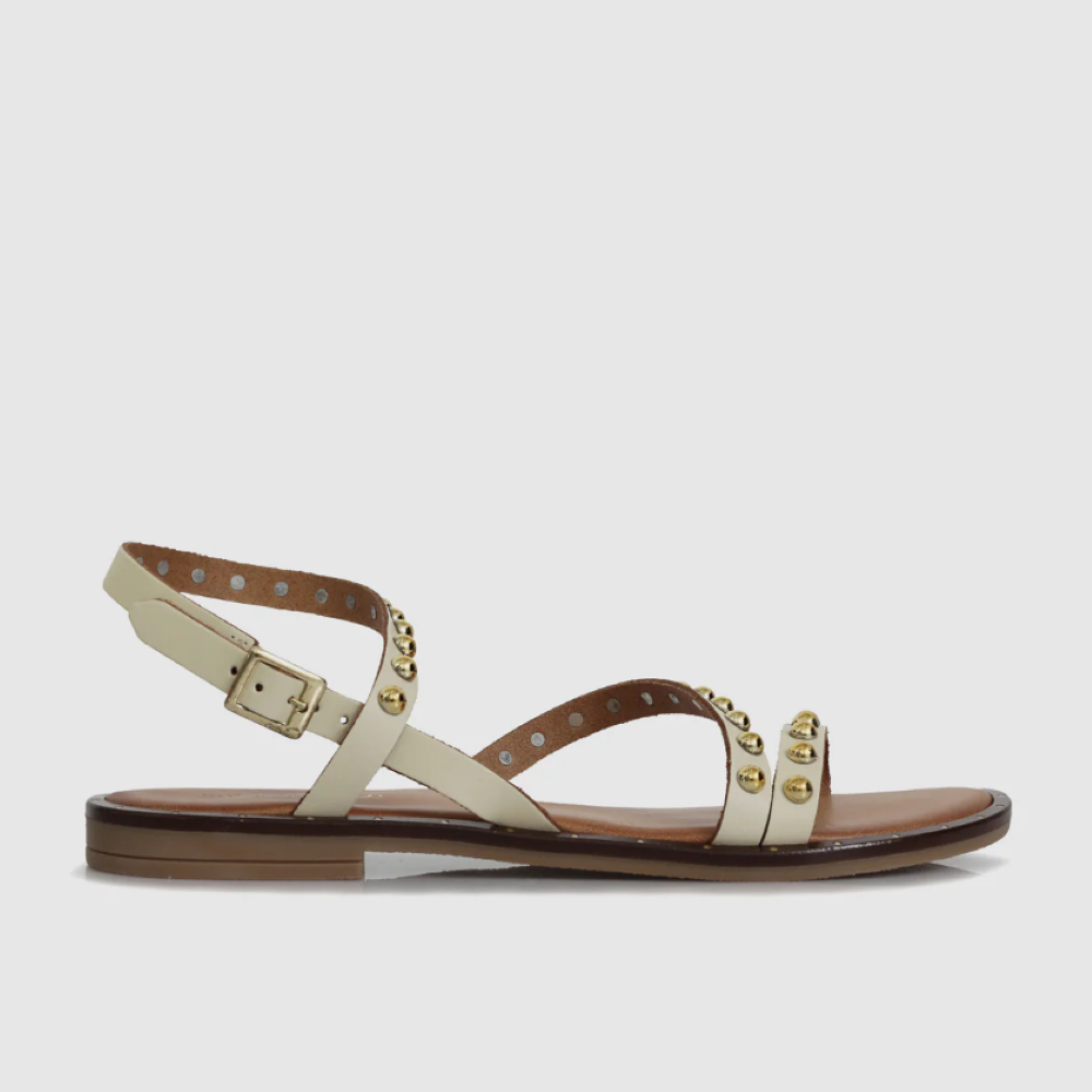 Parallel Culture Shoes and Fashion Online SANDALS SEMPRE di NAOMI STUDDED SANDAL OFF WHITE