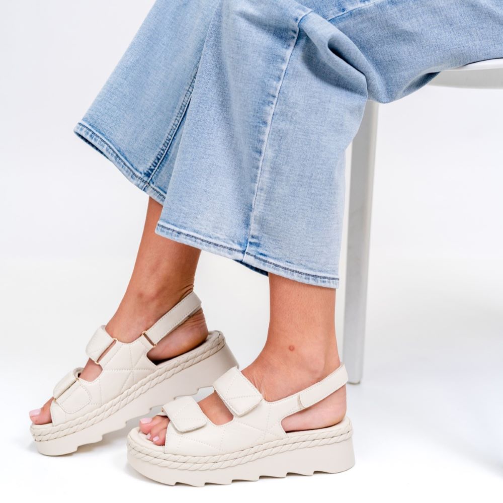 Parallel Culture Shoes and Fashion Online SANDALS ALFIE & EVIE SITUATION SANDAL CREAM