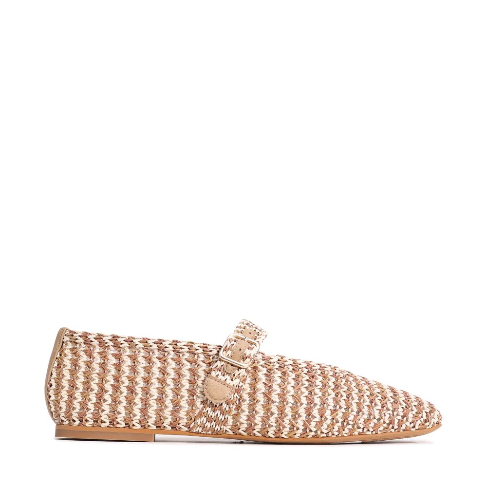 Parallel Culture Shoes and Fashion Online FLATS EOS SANTALUM RAFFIA CARAMEL