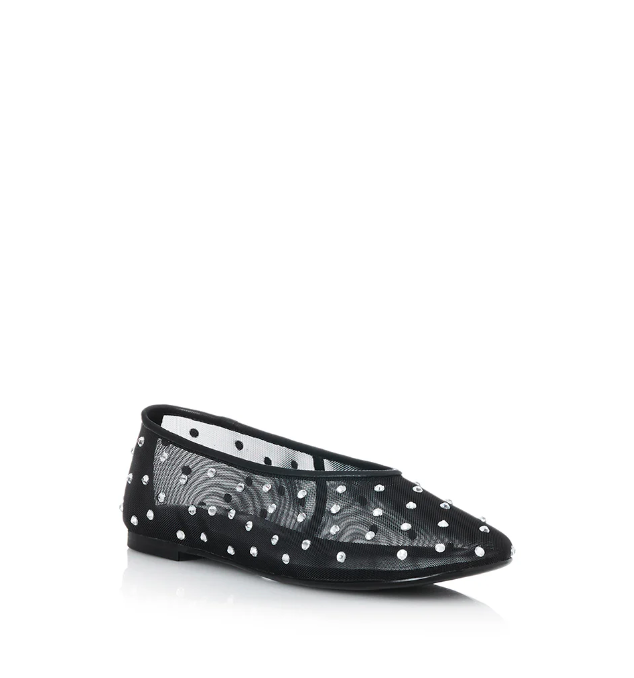 Parallel Culture Shoes and Fashion Online FLATS ALIAS MAE PIPER MESH BALLET FLAT BLACK