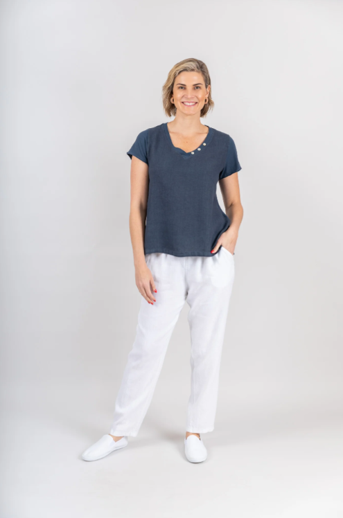 Parallel Culture Shoes and Fashion Online TOPS COSTA VITA PUROLINO AMALIA TOP KHAKI