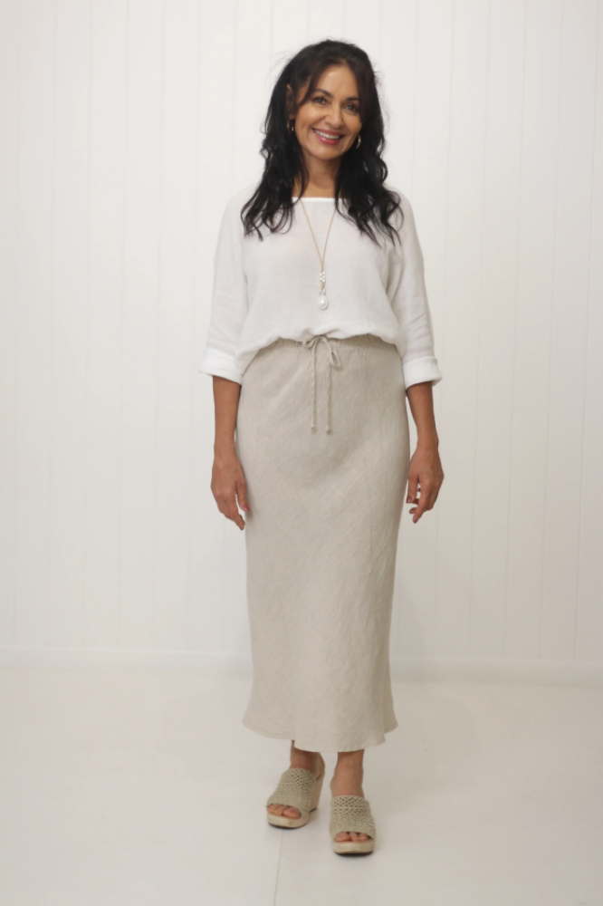 Parallel Culture Shoes and Fashion Online SKIRTS COSTA VITA PUROLINO ANNA MAXI SKIRT STONE