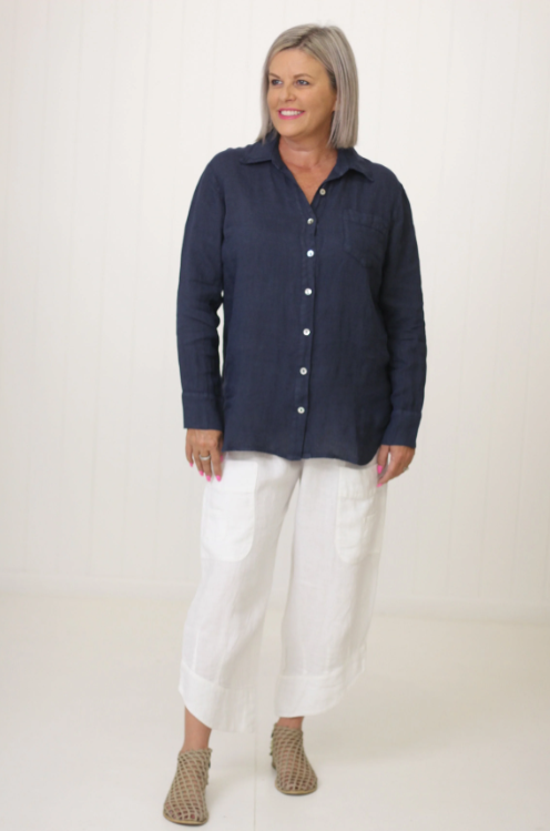 Parallel Culture Shoes and Fashion Online BLAIR COSTA VITA PUROLINO BLAIR LINEN TOP KHAKI