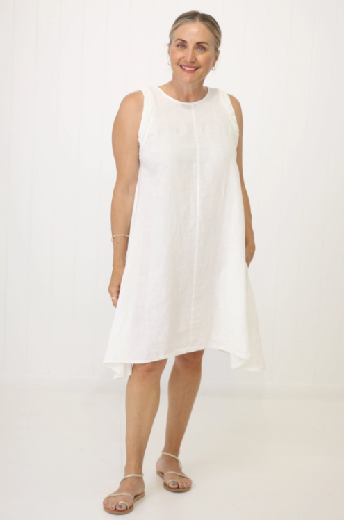 Parallel Culture Shoes and Fashion Online DRESSES COSTA VITA PUROLINO WENDY DRESS WHITE
