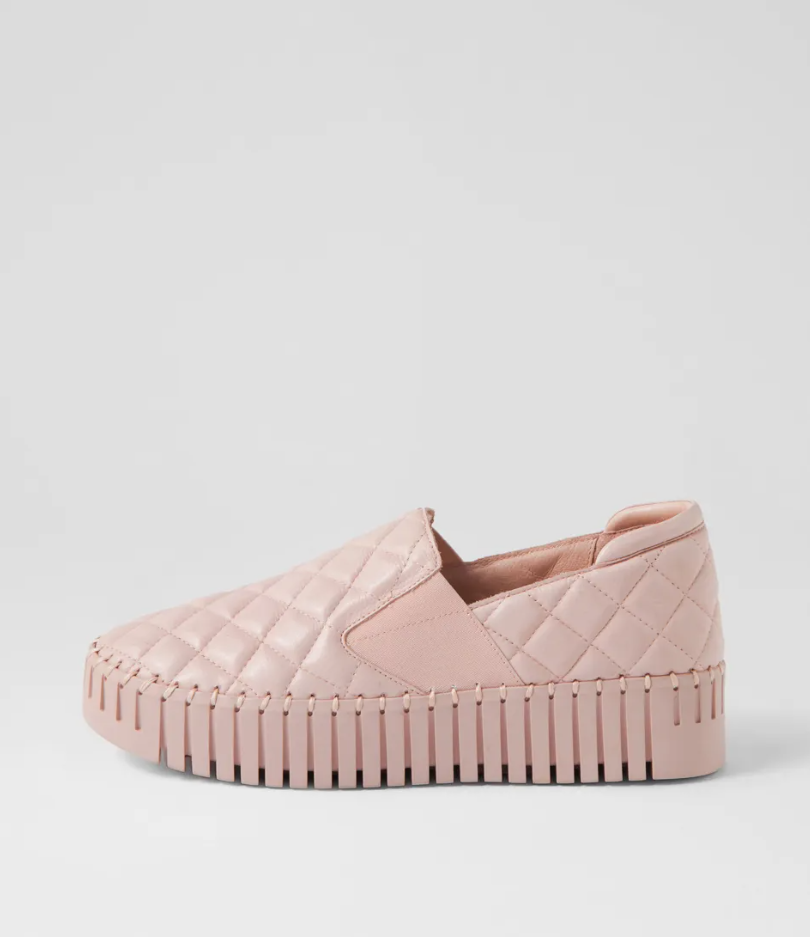 Parallel Culture Shoes and Fashion Online SNEAKERS DJANGO &amp; JULIETTE BATLEY QUILTED SLIP ON SNEAKER DUSTY PINK