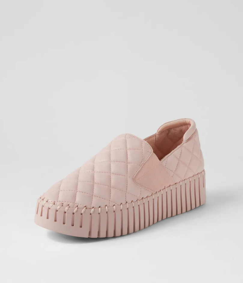 Parallel Culture Shoes and Fashion Online SNEAKERS DJANGO & JULIETTE BATLEY QUILTED SLIP ON SNEAKER DUSTY PINK