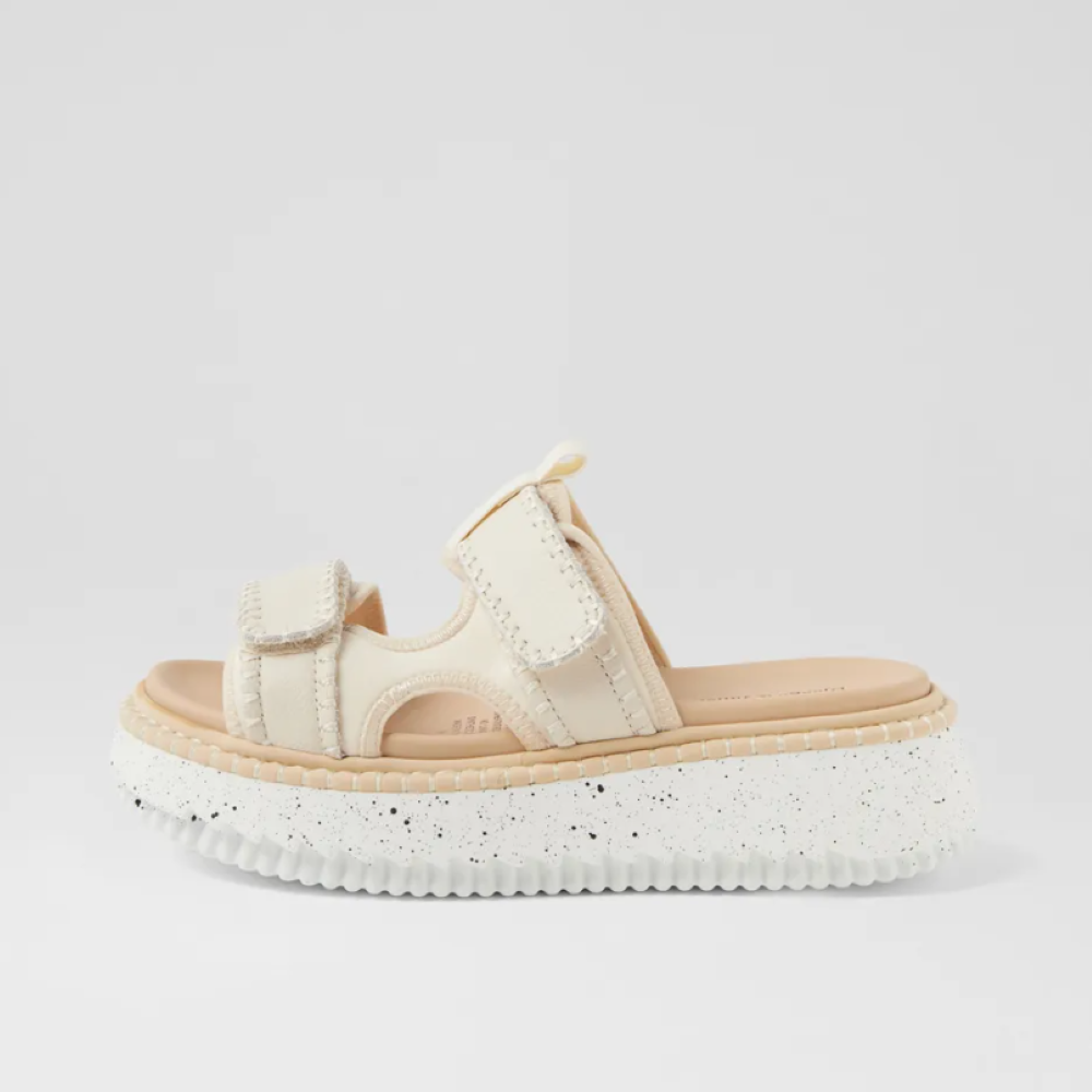 Parallel Culture Shoes and Fashion Online SLIDES DJANGO &amp; JULIETTE DARU SLIDE WHITE BEIGE