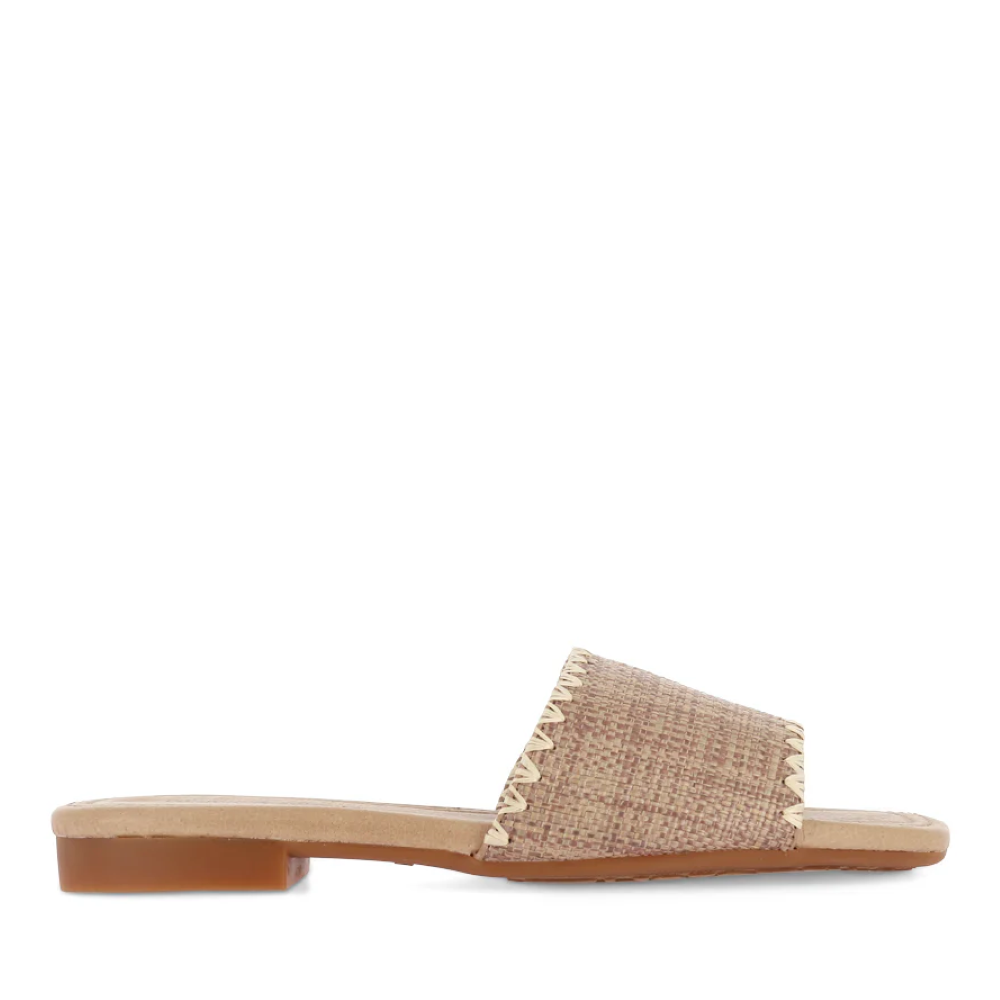 Parallel Culture Shoes and Fashion Online SLIDES DJANGO & JULIETTE GAMPING RAFFIA SLIDE 39 COFFEE