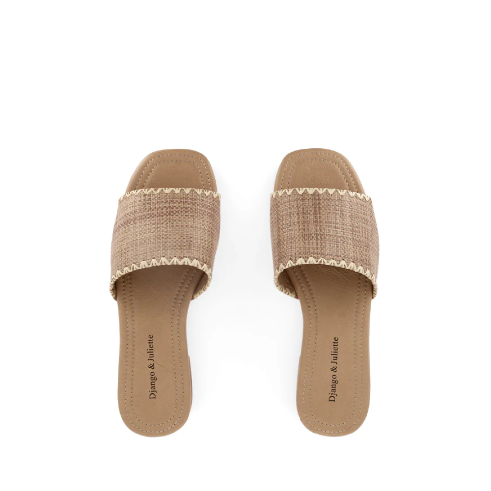 Parallel Culture Shoes and Fashion Online SLIDES DJANGO & JULIETTE GAMPING RAFFIA SLIDE