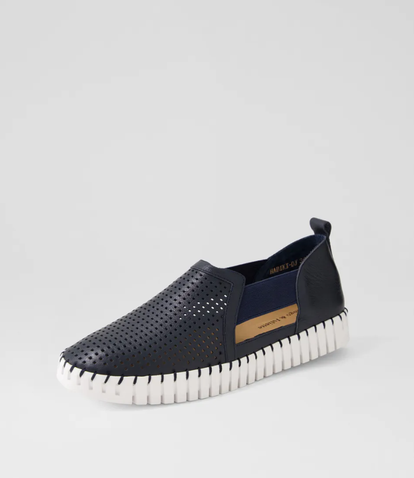 Parallel Culture Shoes and Fashion Online SNEAKERS DJANGO & JULIETTE HABIKI SLIP ON NAVY/WHITE
