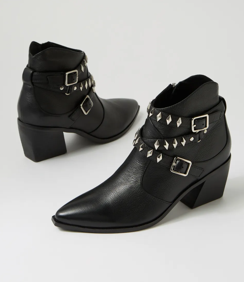 Parallel Culture Shoes and Fashion Online BOOTS DJANGO &amp; JULIETTE JOLLOP STUDDED BLACK/BLACK