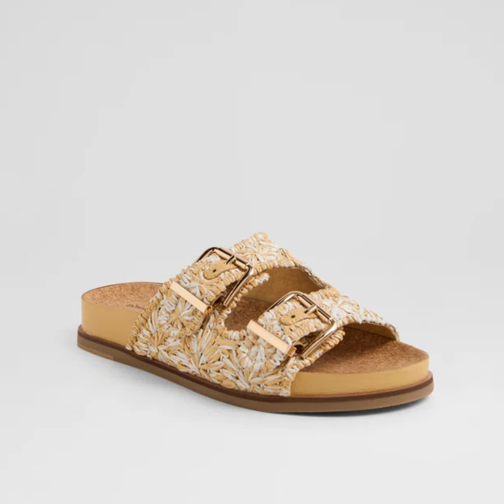 Parallel Culture Shoes and Fashion Online SLIDES DJANGO &amp; JULIETTE QUIPP RAFFIA SLIDE
