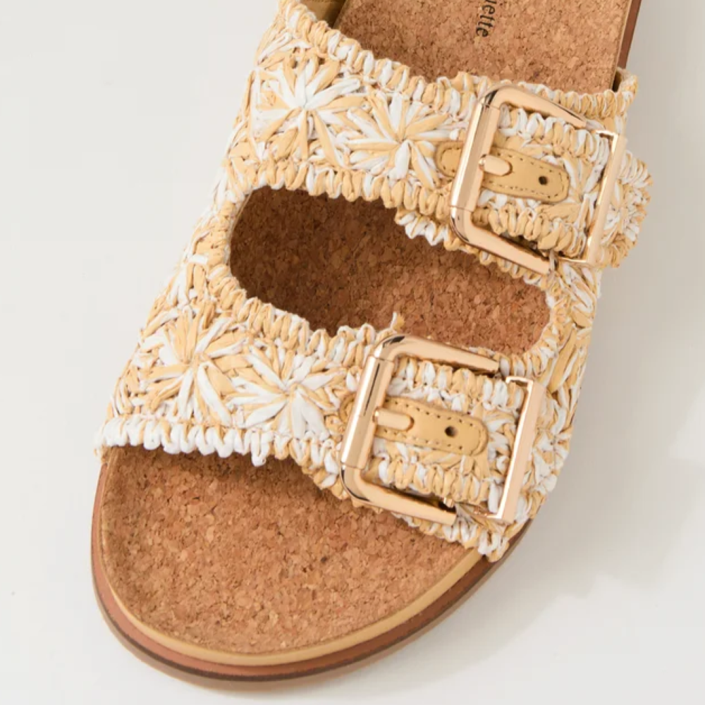 Parallel Culture Shoes and Fashion Online SLIDES DJANGO &amp; JULIETTE QUIPP RAFFIA SLIDE