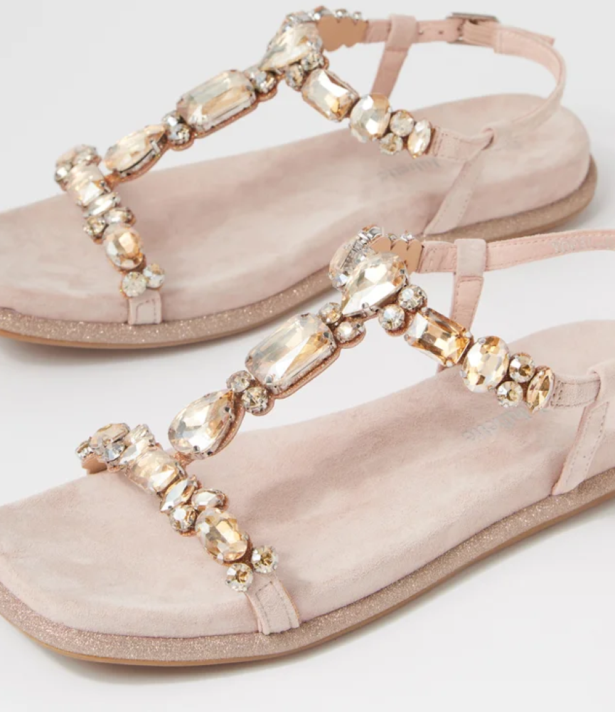 Parallel Culture Shoes and Fashion Online SANDALS DJANGO &amp; JULIETTE YOPAL JEWEL SANDAL NUDE SUEDE