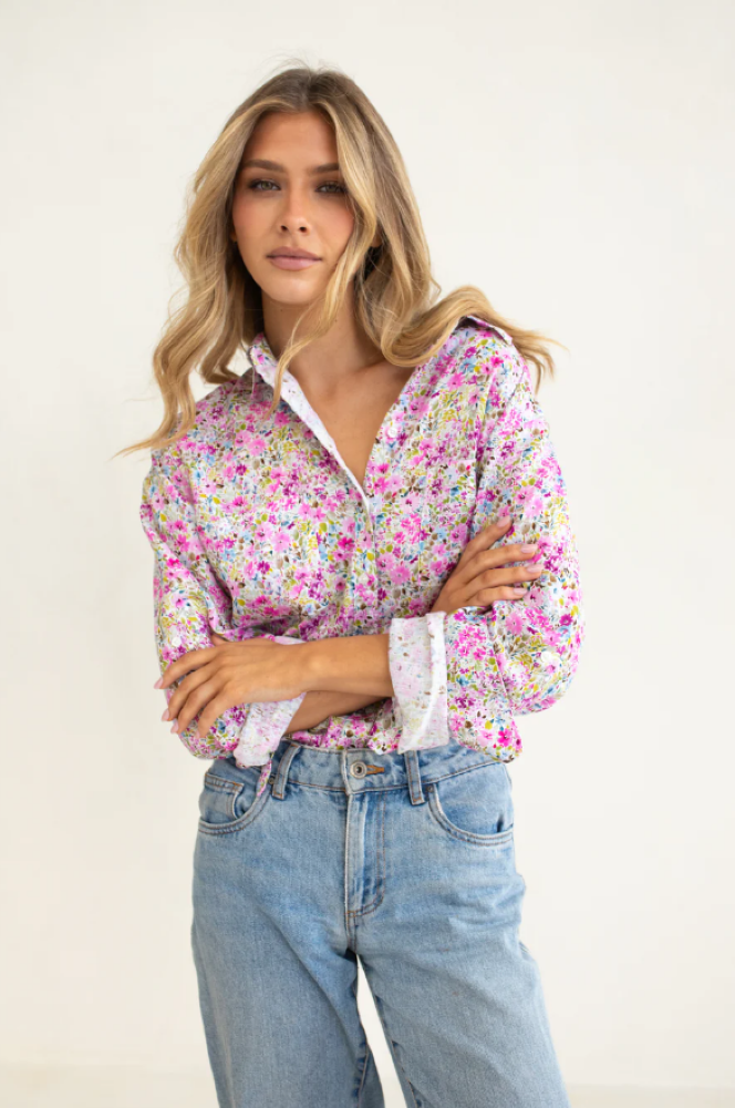 Parallel Culture Shoes and Fashion Online SHIRTS HUT BOYFRIEND LINEN SHIRT - AFTERNOON TEA