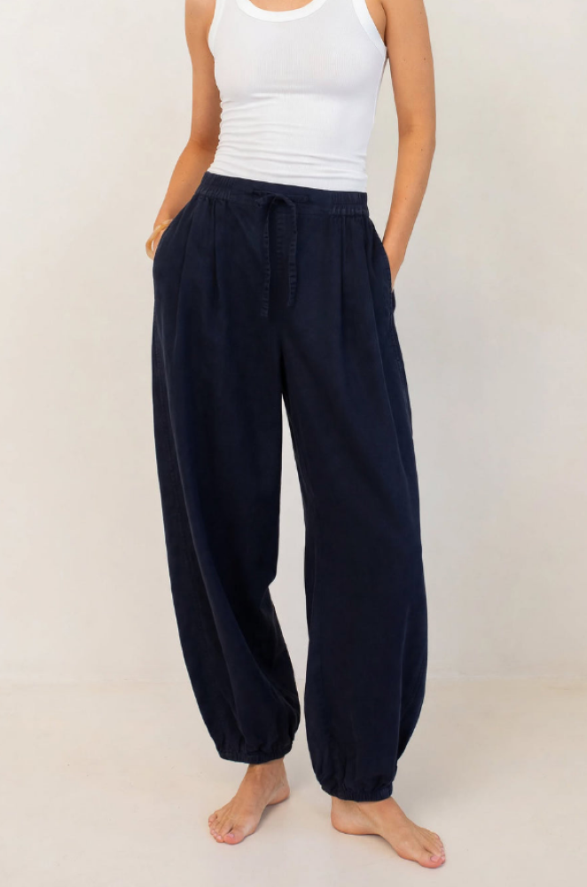 Parallel Culture Shoes and Fashion Online PANTS HUT COTTON BARREL LEG PANT NAVY