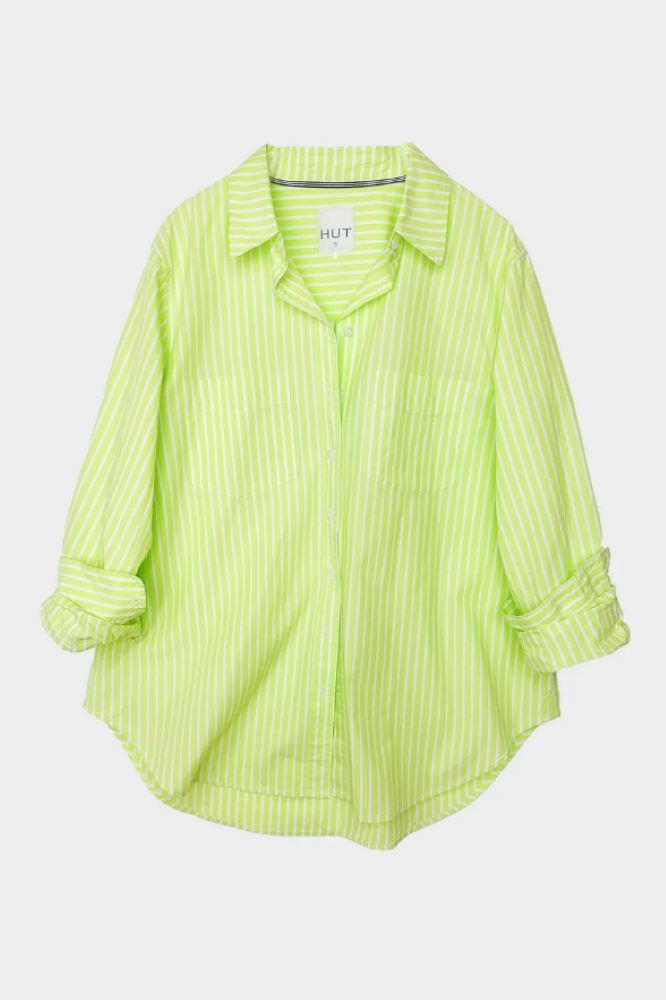 Parallel Culture Shoes and Fashion Online SHIRTS HUT BOYFRIEND COTTON SHIRT - HAVE A NICE DAY