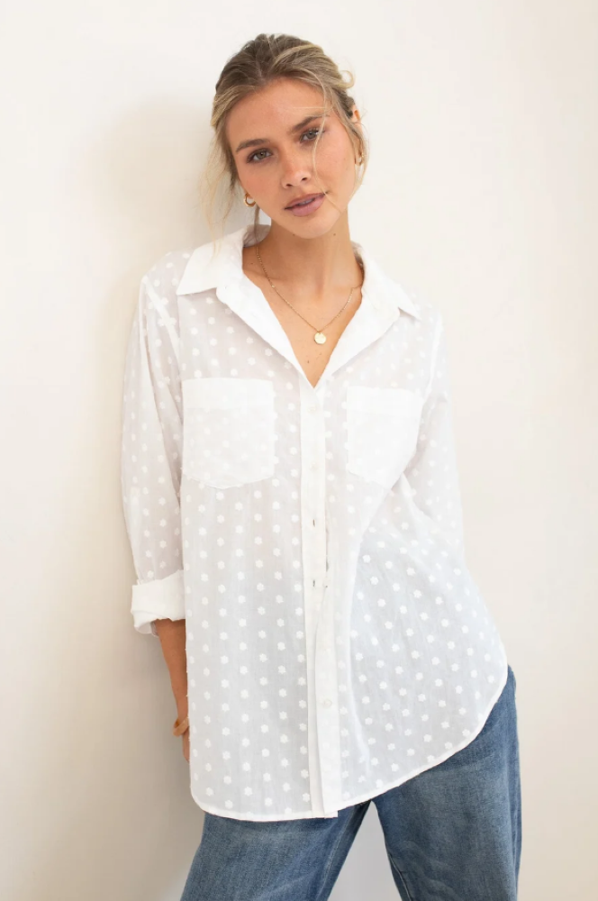 Parallel Culture Shoes and Fashion Online SHIRTS HUT BOYFRIEND COTTON SHIRT - SUCH A SWEETIE