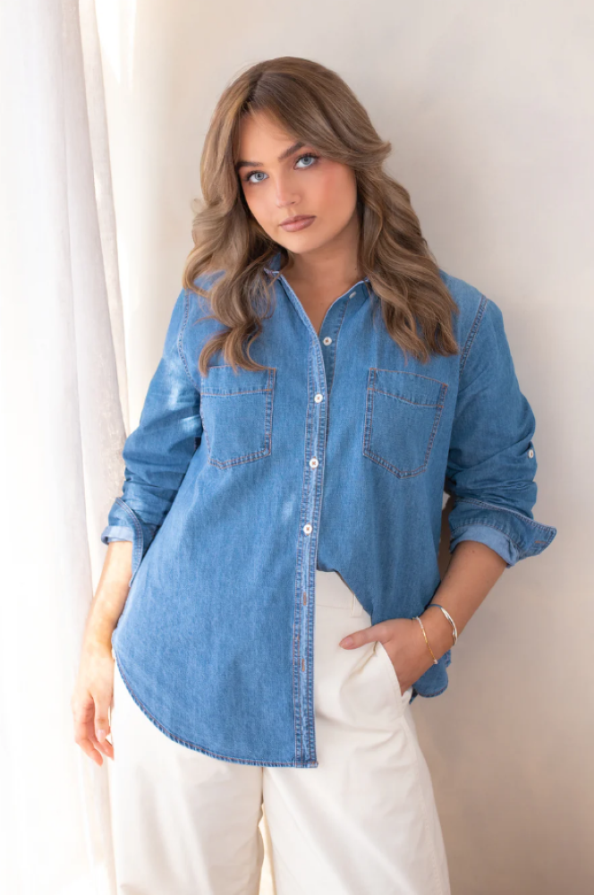 DENIM SHIRT - DENIM WASH