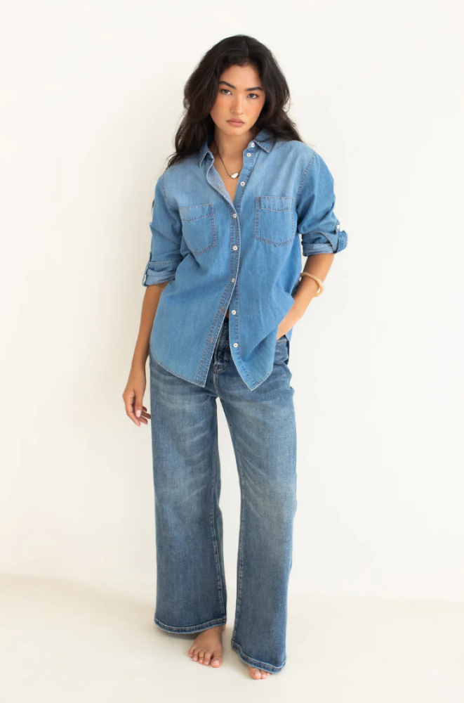 DENIM SHIRT - DENIM WASH