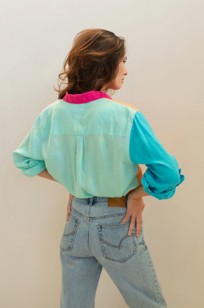 Parallel Culture Shoes and Fashion Online SHIRTS HUT THE BOYFRIEND LINEN SHIRT - HOPSCOTCH