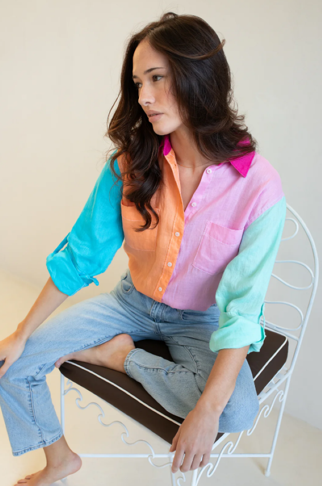 Parallel Culture Shoes and Fashion Online SHIRTS HUT THE BOYFRIEND LINEN SHIRT - HOPSCOTCH