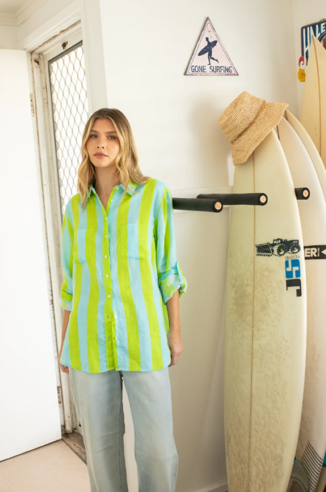 Parallel Culture Shoes and Fashion Online SHIRTS HUT BOYFRIEND LINEN SHIRT - LUNCH WITH ME