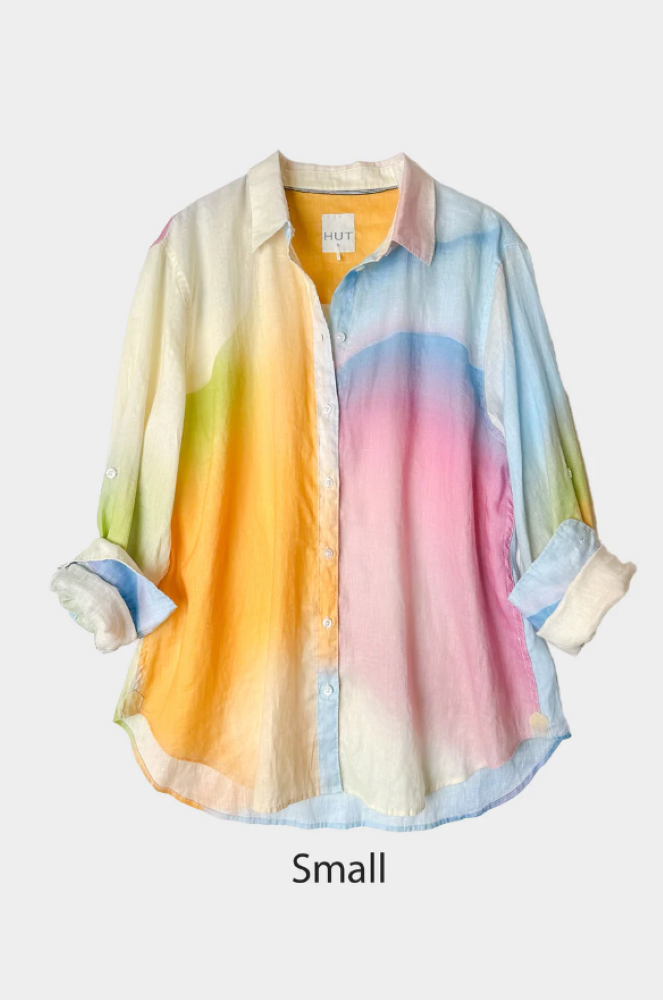 Parallel Culture Shoes and Fashion Online SHIRTS HUT THE BOYFRIEN LINEN SHIRT - PASTEL DREAM