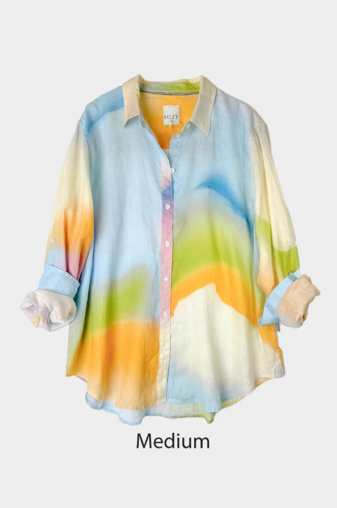 Parallel Culture Shoes and Fashion Online SHIRTS HUT THE BOYFRIEN LINEN SHIRT - PASTEL DREAM