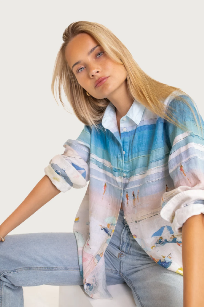 BOYFRIEND LINEN SHIRT - THE BEACH