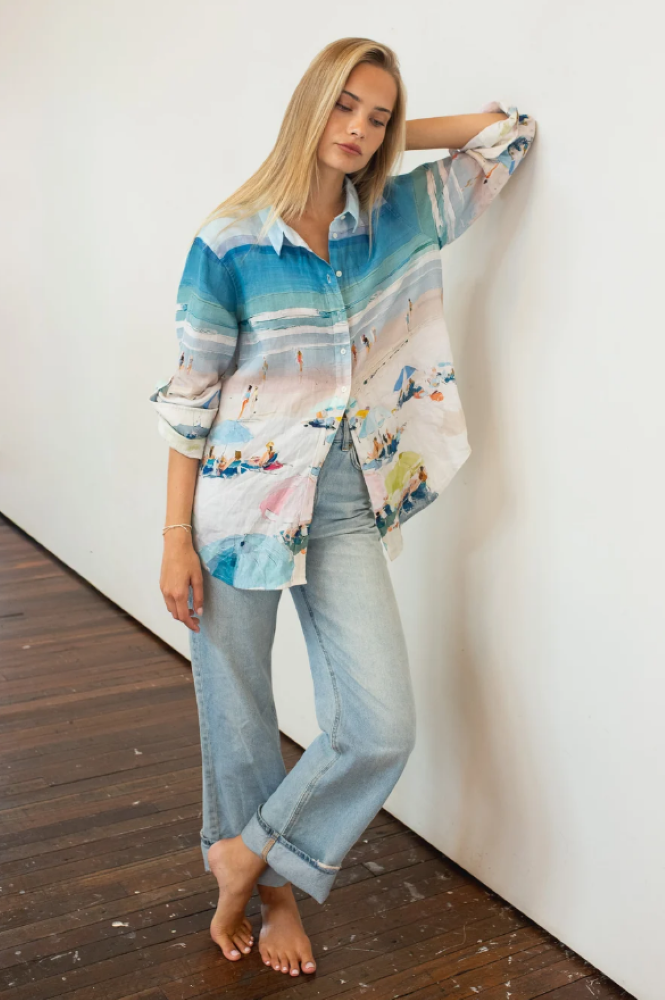 BOYFRIEND LINEN SHIRT - THE BEACH