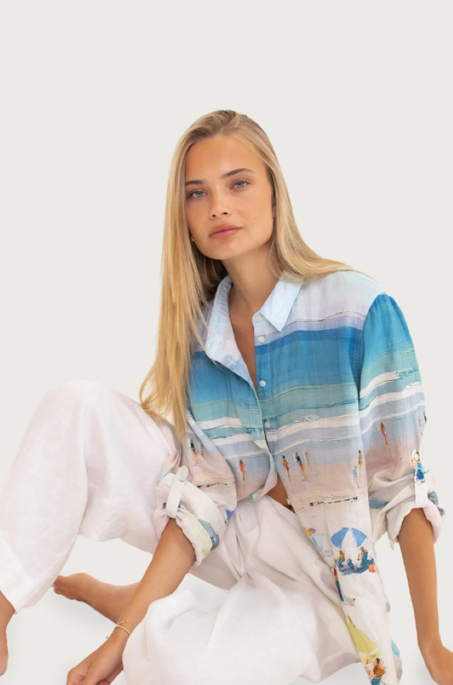 BOYFRIEND LINEN SHIRT - THE BEACH