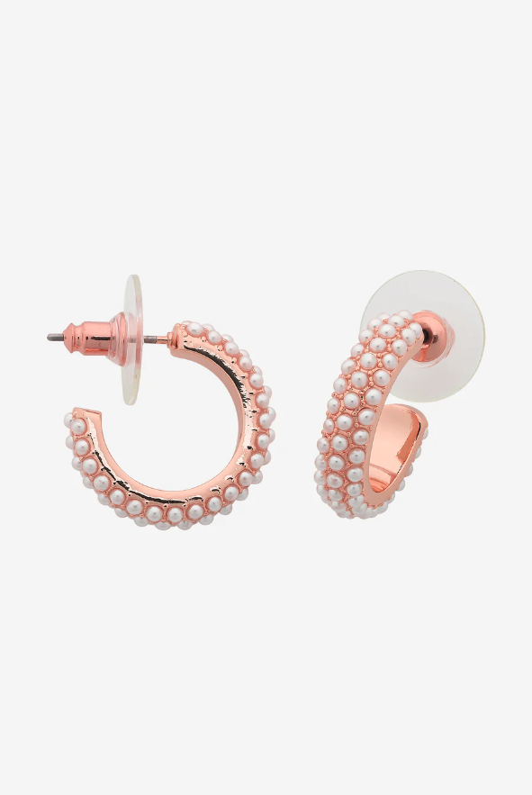 Parallel Culture Shoes and Fashion Online ACCESSORIES LIBERTE MARIGOLD PEARL EARRING ONE ROSEGOLD
