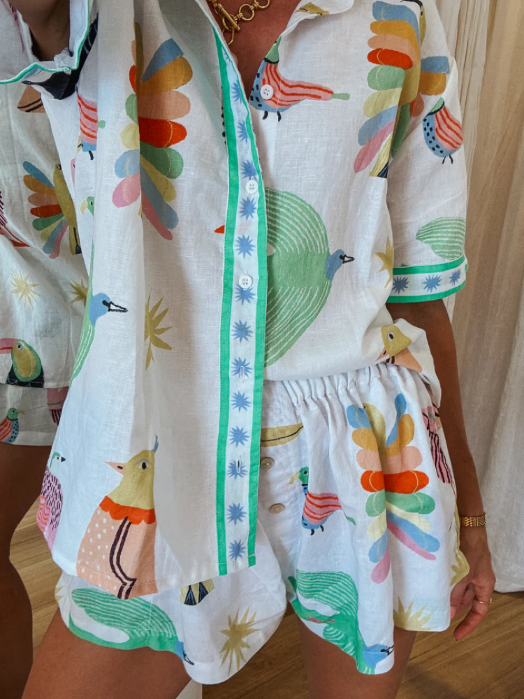 Parallel Culture Shoes and Fashion Online SHIRTS LJC DESIGNS JAMIE SHIRT - BIRD OF PARADISE BIRD