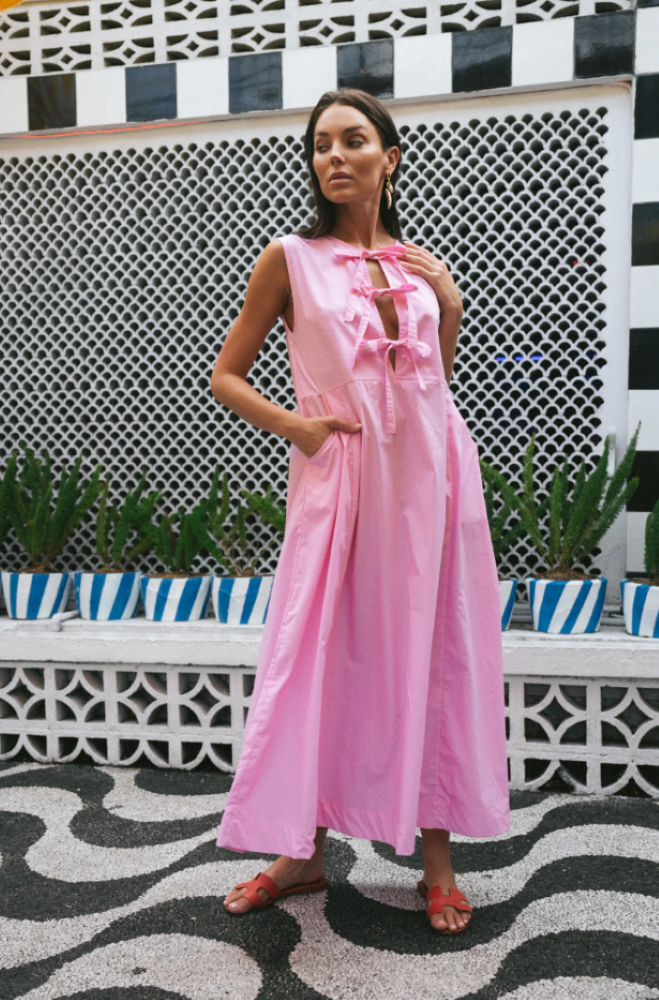Parallel Culture Shoes and Fashion Online DRESSES LJC DESIGNS LOMBOK DRESS - COTTON - SOFT PINK SOFT PINK