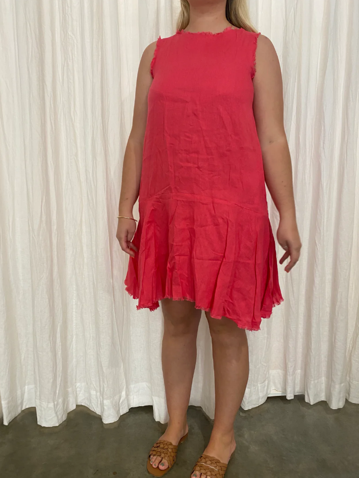 Parallel Culture Shoes and Fashion Online DRESSES LJC DESIGNS POSITANO LINEN DRESS NAVY