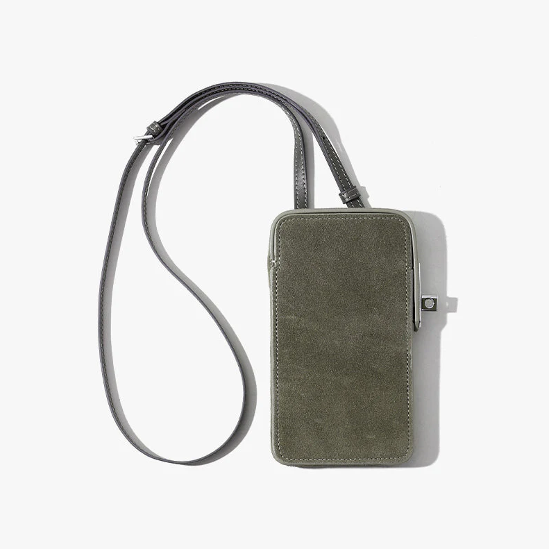 Parallel Culture Shoes and Fashion Online HANDBAGS L'ORA D'ORO CALL ME LUXE PHONE BAG ONE MUSHROOM SUEDE