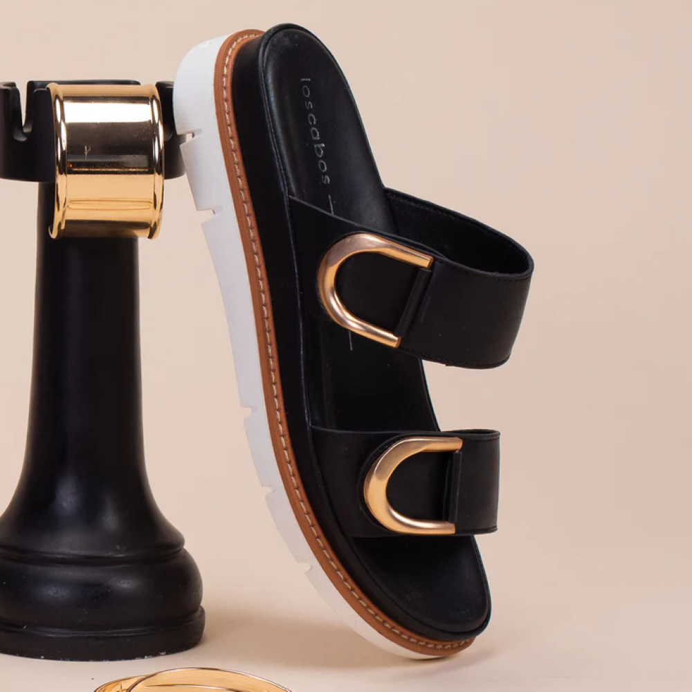 Parallel Culture Shoes and Fashion Online SLIDES LOS CABOS SAN SLIDE BLACK