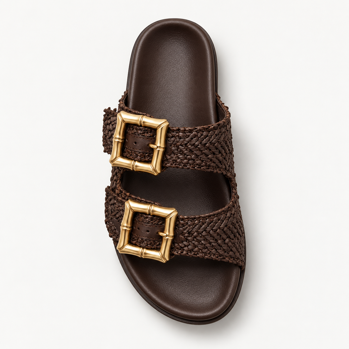 Parallel Culture Shoes and Fashion Online SLIDES LUNA SOLE EASE RAFFIA BUCKLE SLIDE